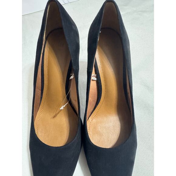 Black Suede Block Heel Pumps 8 | H&M | New With Imperfections - Picture 6 of 9